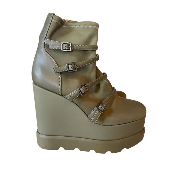 Jessica Simpson Chaela Bootie in Uniform Green Women’s Size 10 Platform Boots - Picture 2 of 10